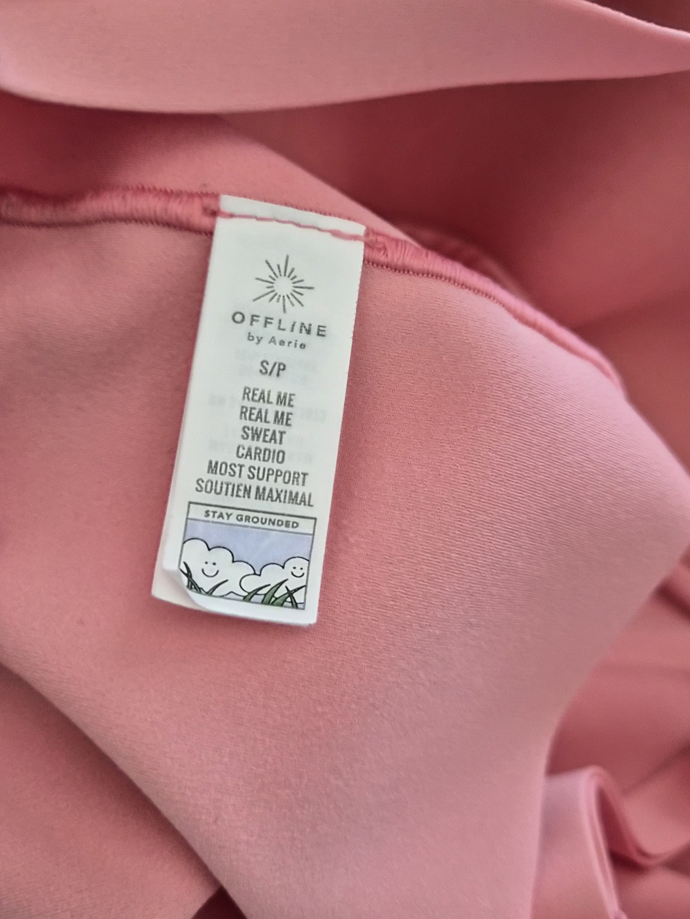 Offline by Aerie Baby Pink Corset Style Crop Sports Bra Size Small - Picture 6 of 7